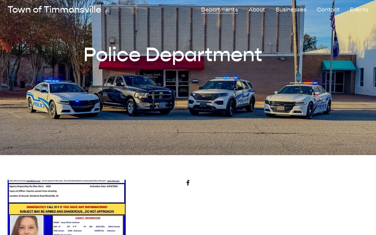 Timmonsville warrant outreach notice in Florence County
